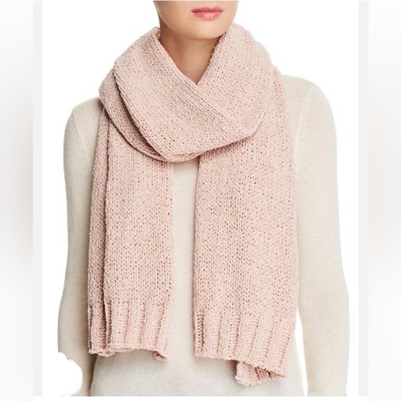 Echo Metallic Chenille Muffler Scarf Light Pink - Picture 2 of 9